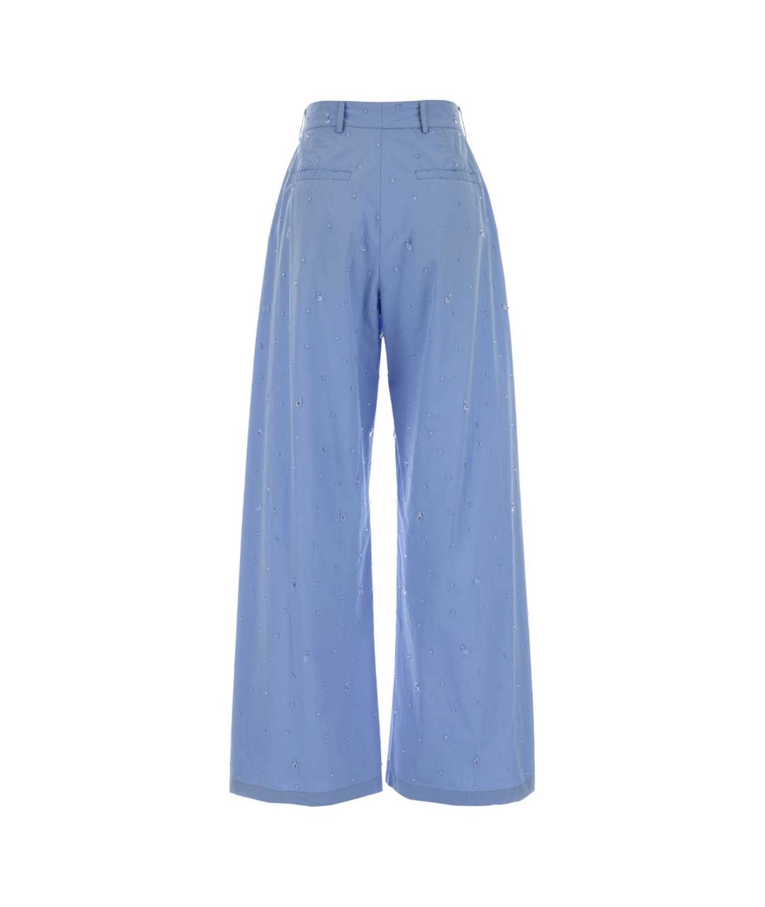 GIUSEPPE DI MORABITO Голубые хлопковые прямые брюки, фото 2