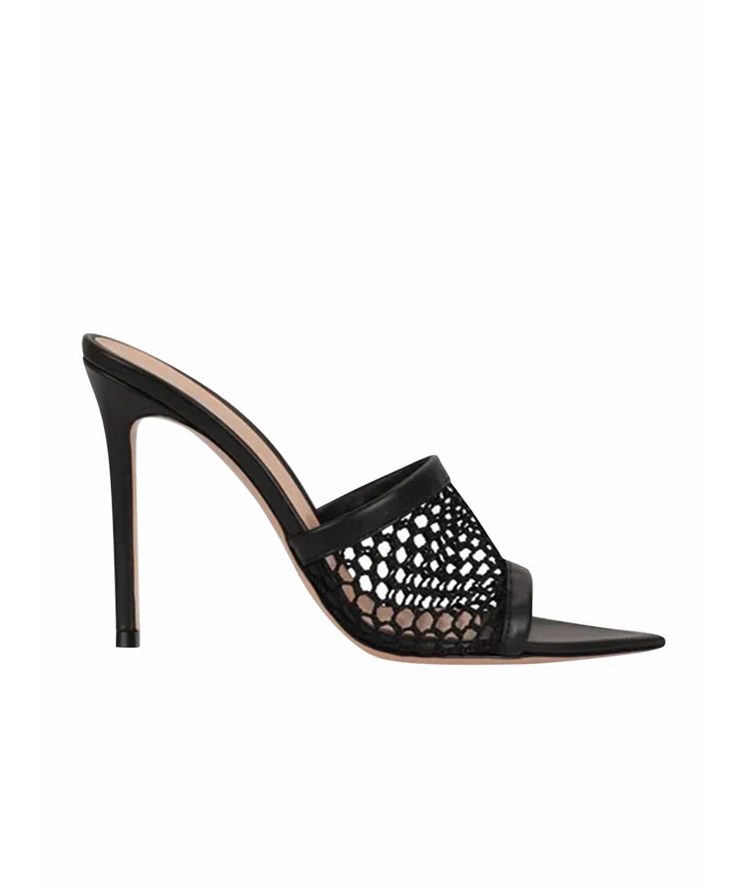 GIANVITO ROSSI Черные мюли из лакированной кожи, фото 1