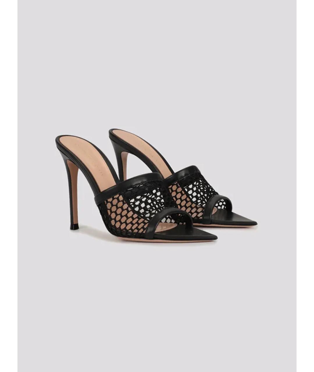 GIANVITO ROSSI Черные мюли из лакированной кожи, фото 2