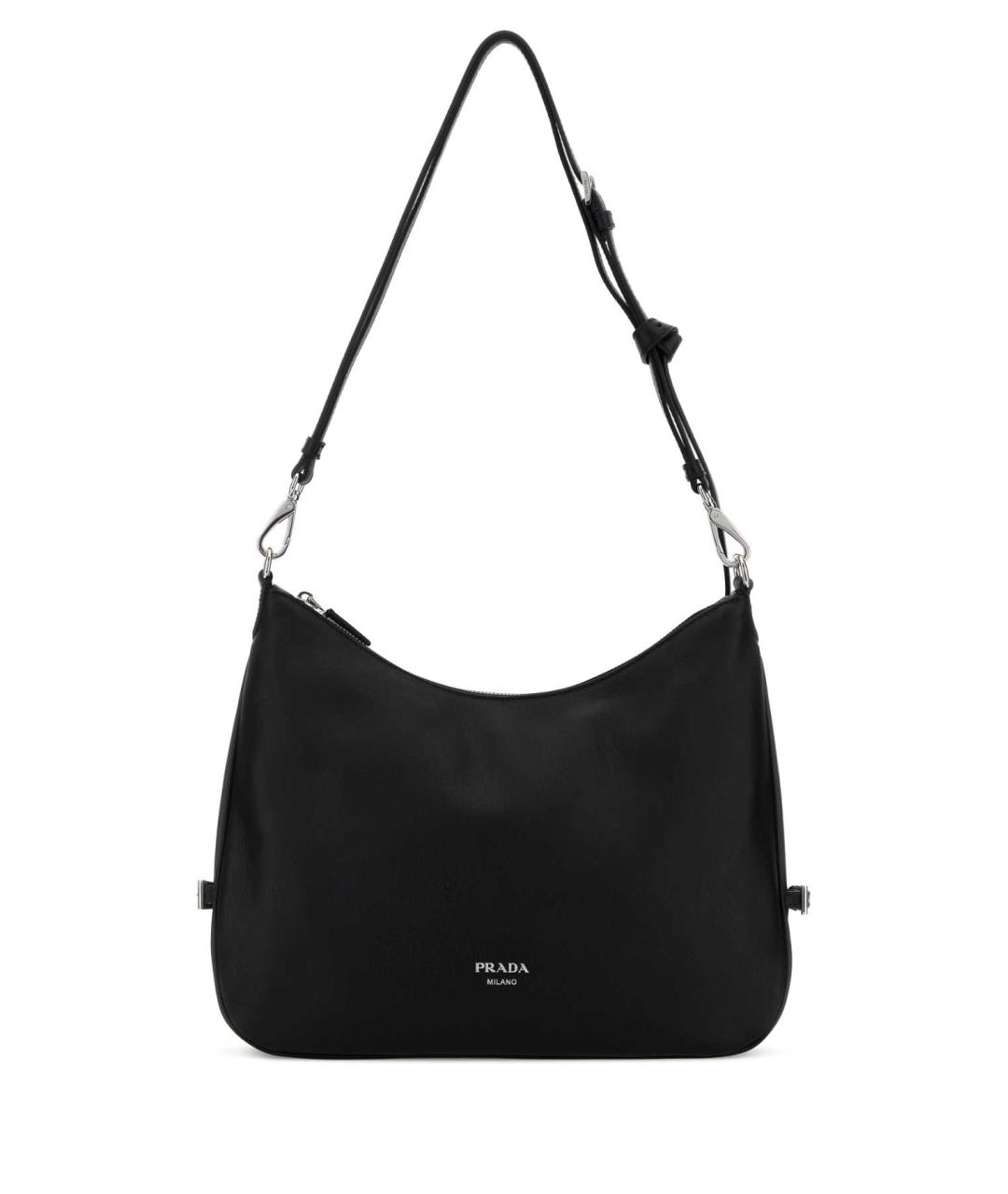 PRADA Черная кожаная сумка с короткими ручками, фото 1
