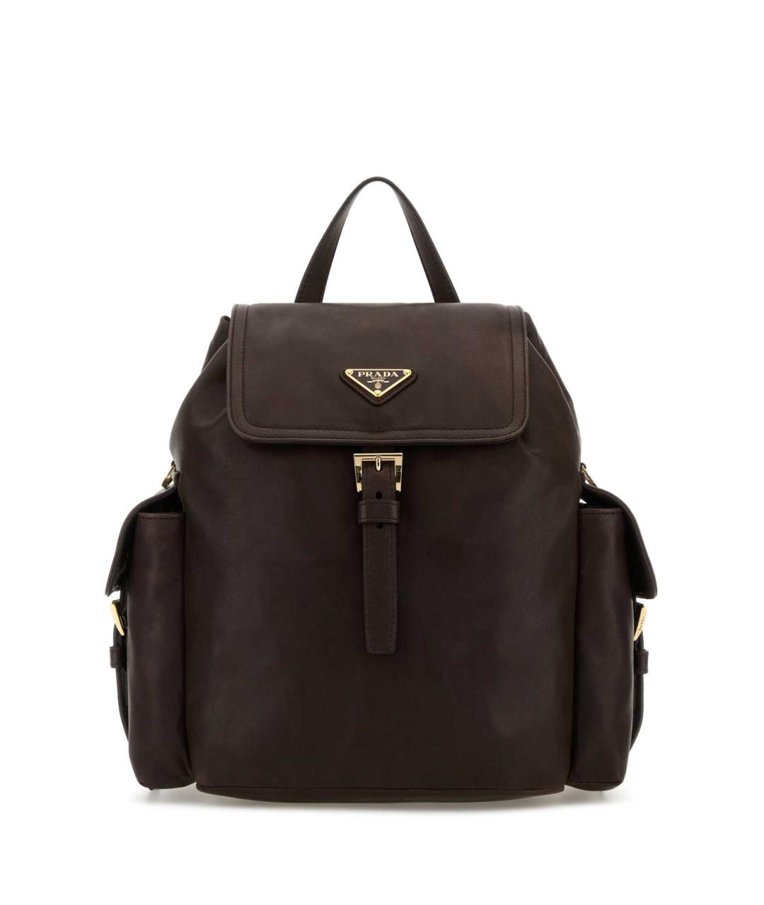 PRADA Коричневый кожаный рюкзак, фото 1