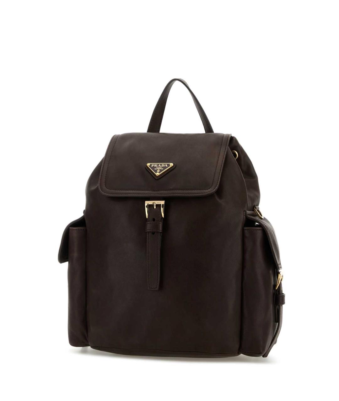 PRADA Коричневый кожаный рюкзак, фото 2