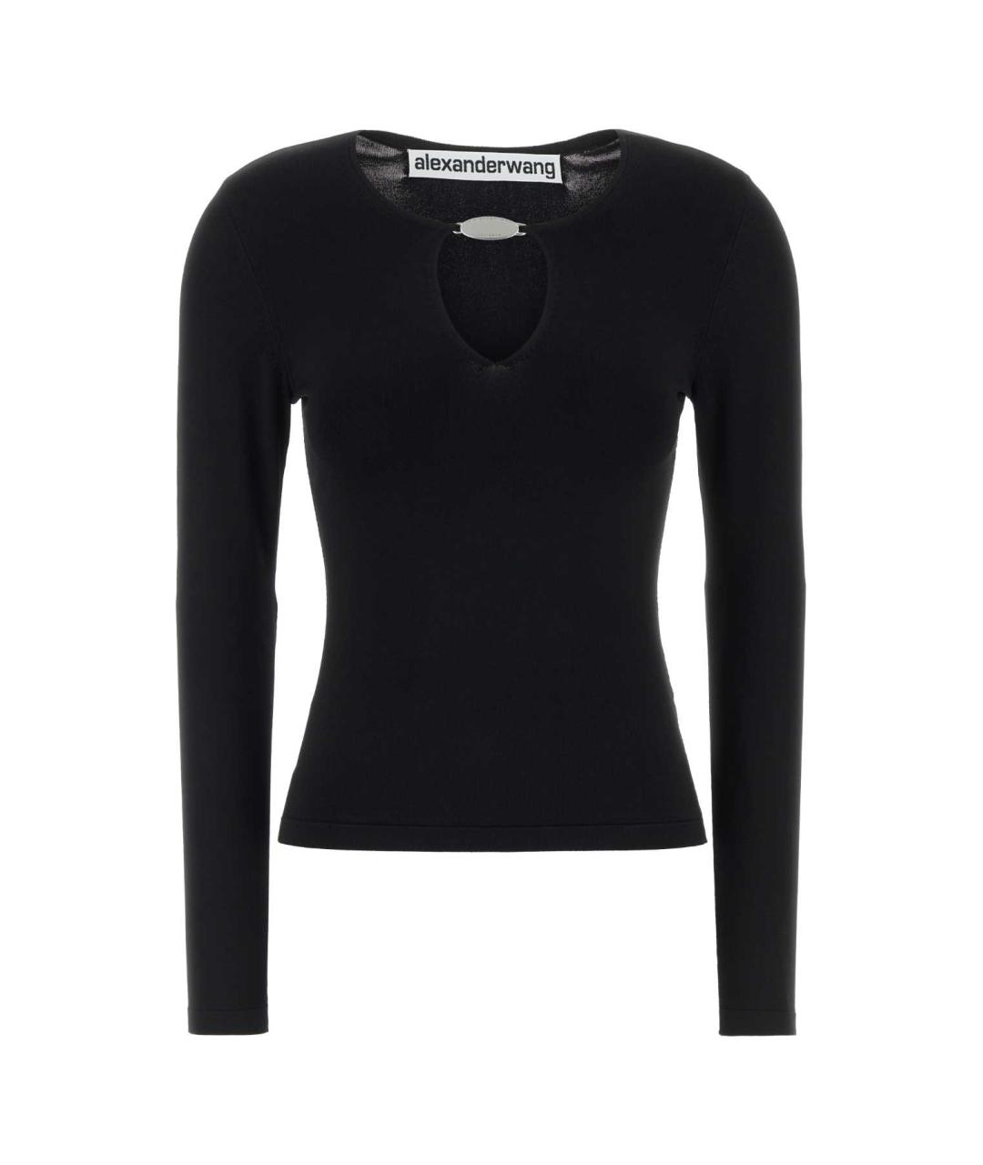 ALEXANDER WANG Черный вискозный джемпер / свитер, фото 1