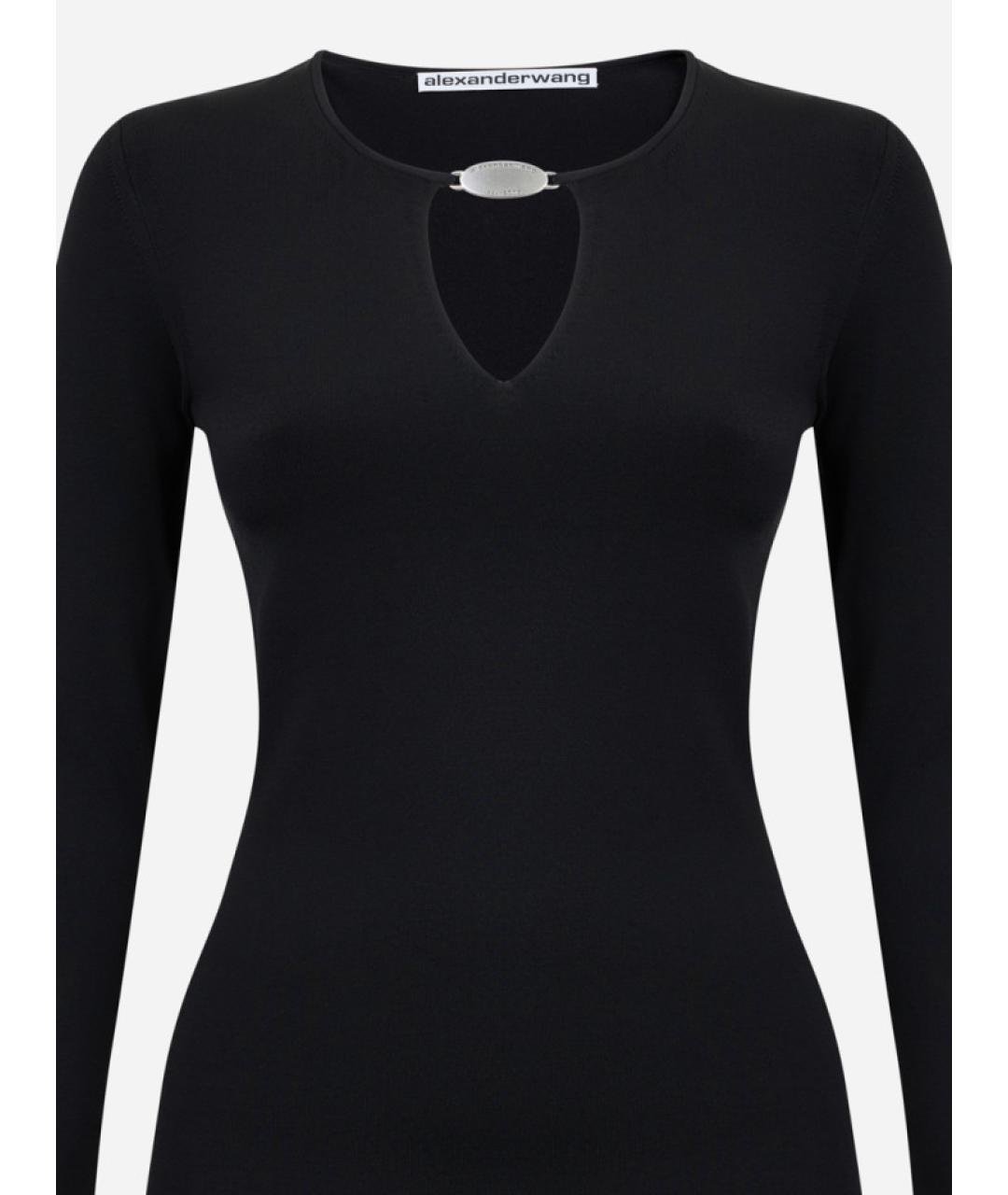 ALEXANDER WANG Черное вискозное повседневное платье, фото 3