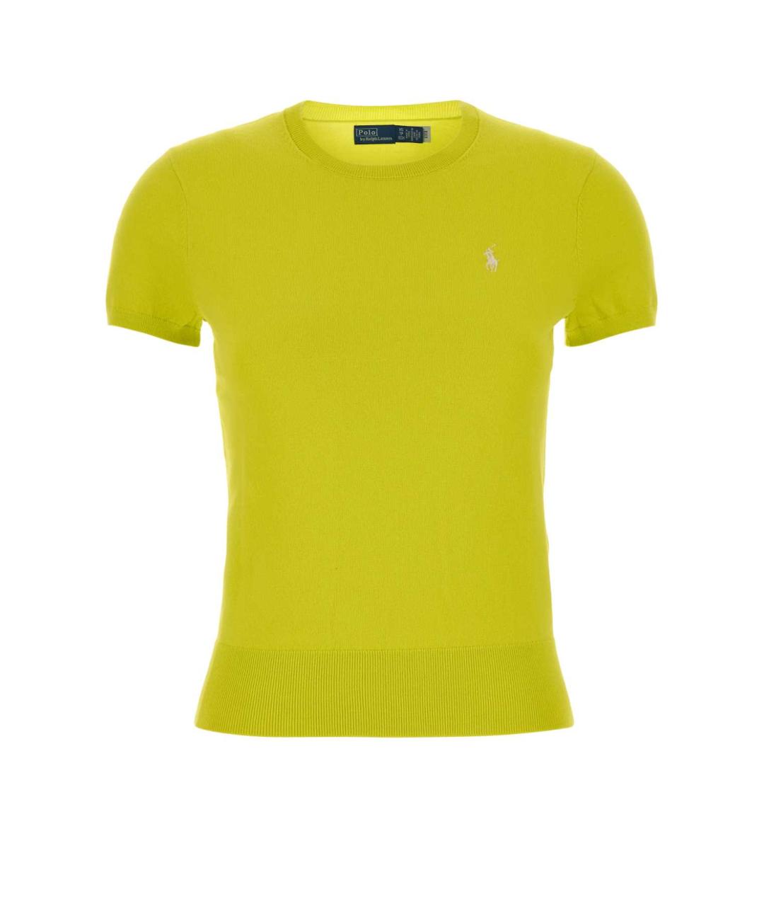 POLO RALPH LAUREN Желтый хлопковый джемпер / свитер, фото 1