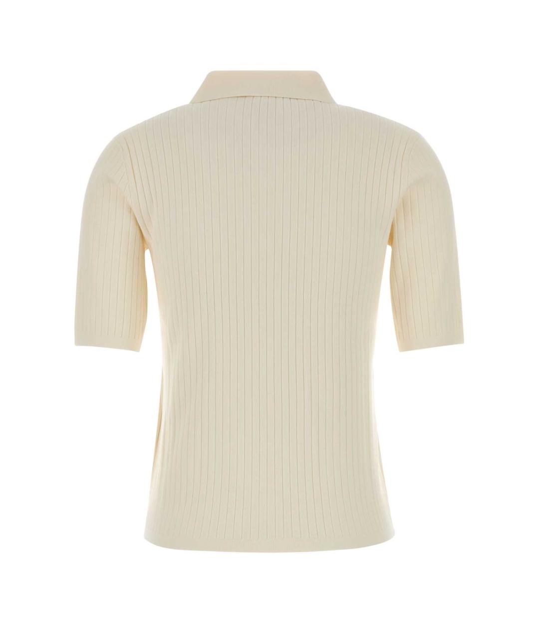 MAX MARA STUDIO Бежевая вискозная футболка, фото 2