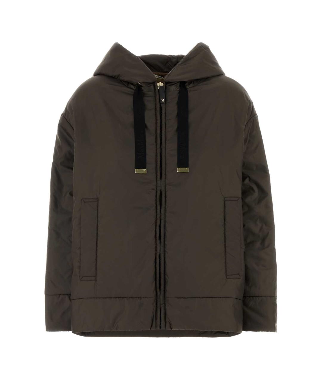 MAX MARA Коричневая полиэстеровая куртка, фото 1