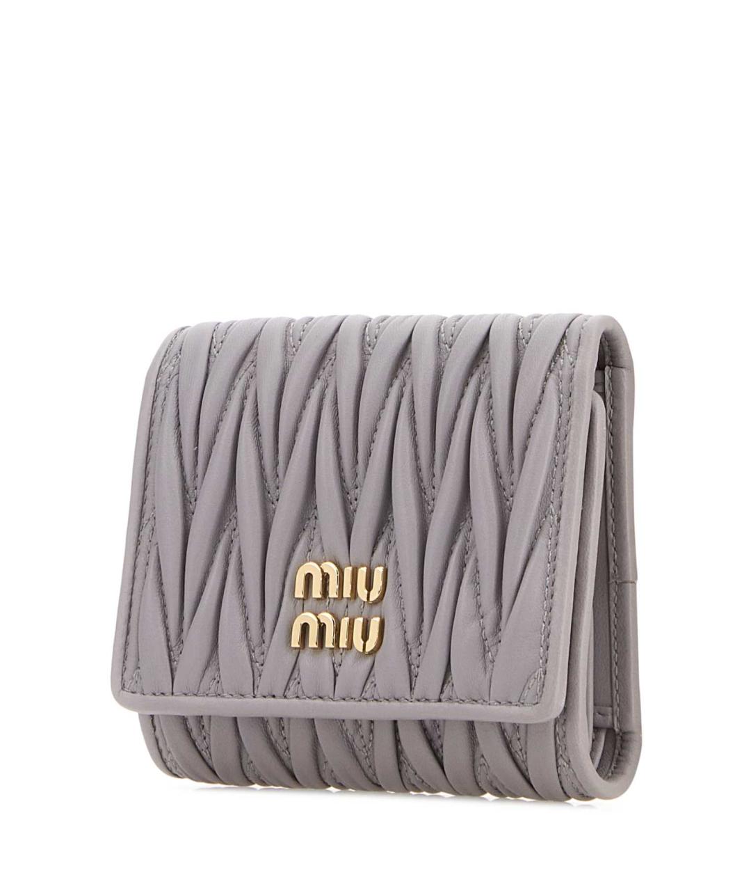 MIU MIU Фиолетовый кожаный кошелек, фото 2