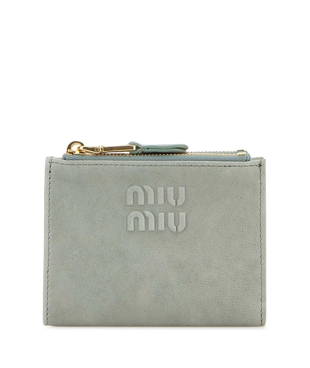 MIU MIU Зеленый кожаный кошелек, фото 1