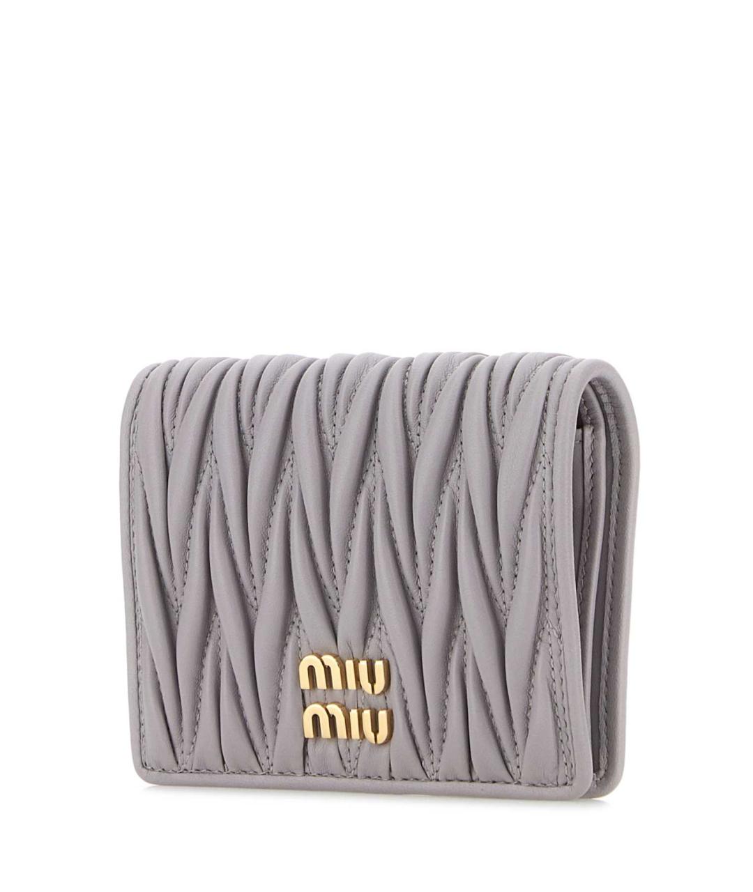 MIU MIU Фиолетовый кожаный кошелек, фото 2