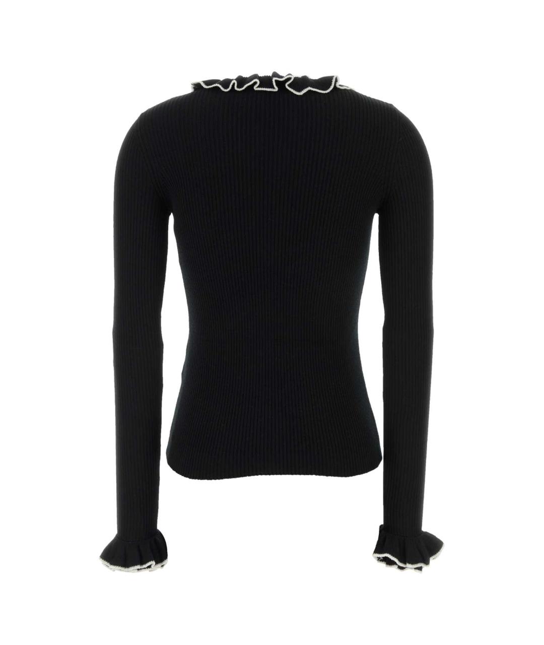 VALENTINO Черный шерстяной джемпер / свитер, фото 2