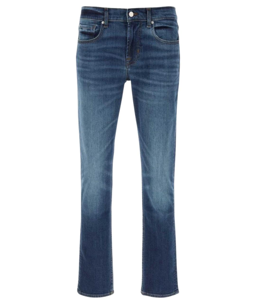 7 FOR ALL MANKIND Синие хлопковые джинсы скинни, фото 1