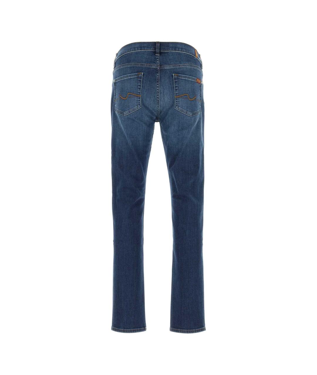 7 FOR ALL MANKIND Синие хлопковые джинсы скинни, фото 2