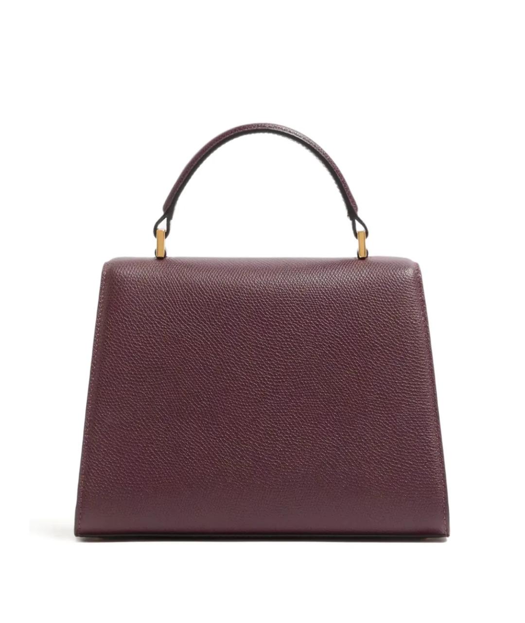 VALENTINO Фиолетовая кожаная сумка с короткими ручками, фото 5