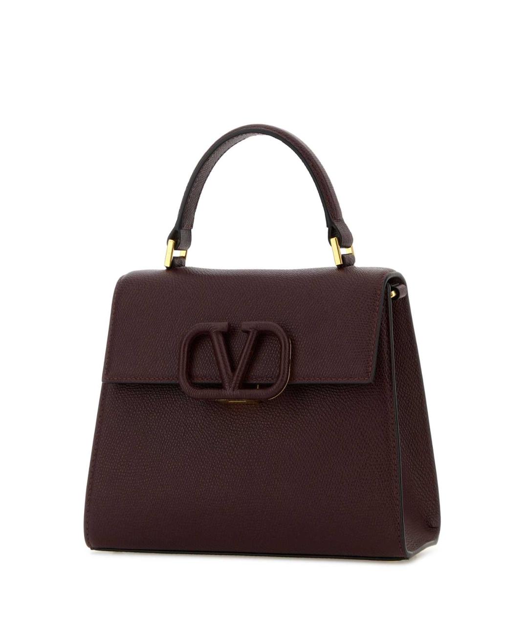 VALENTINO Фиолетовая кожаная сумка с короткими ручками, фото 2