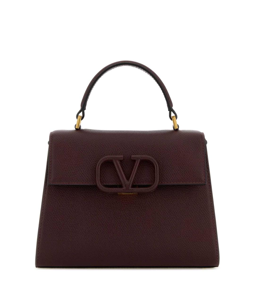 VALENTINO Фиолетовая кожаная сумка с короткими ручками, фото 1