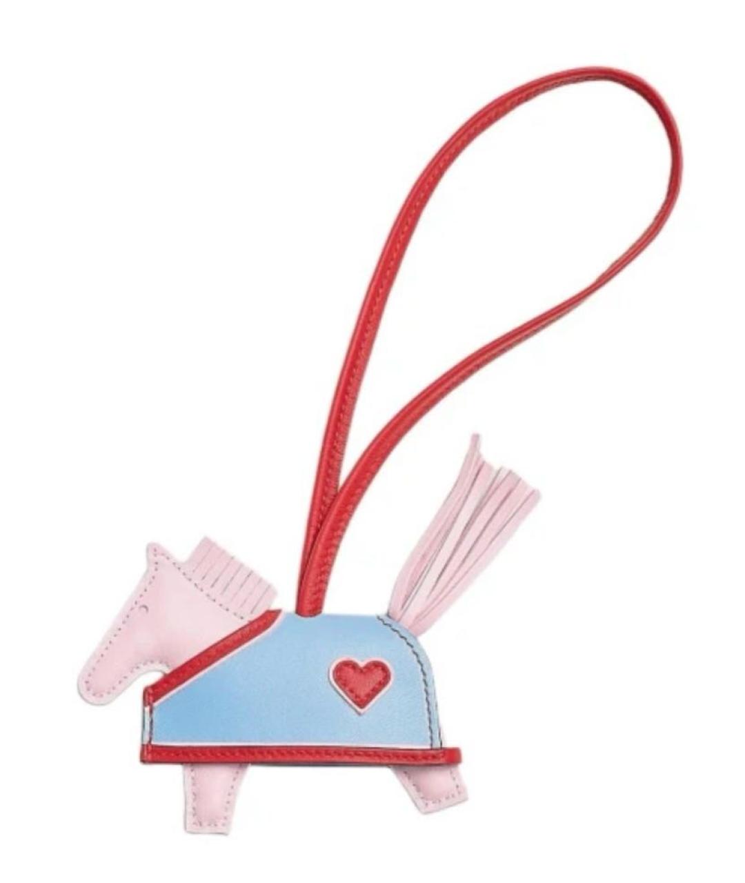 HERMES Розовый брелок, фото 1