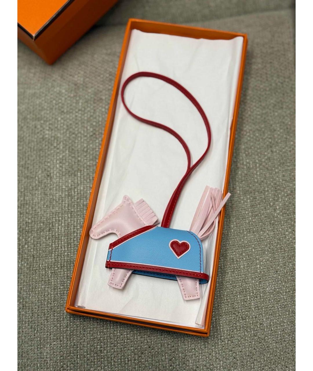 HERMES Розовый брелок, фото 2