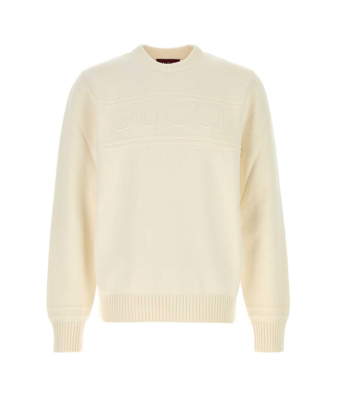 GUCCI Бежевый шерстяной джемпер / свитер, фото 1