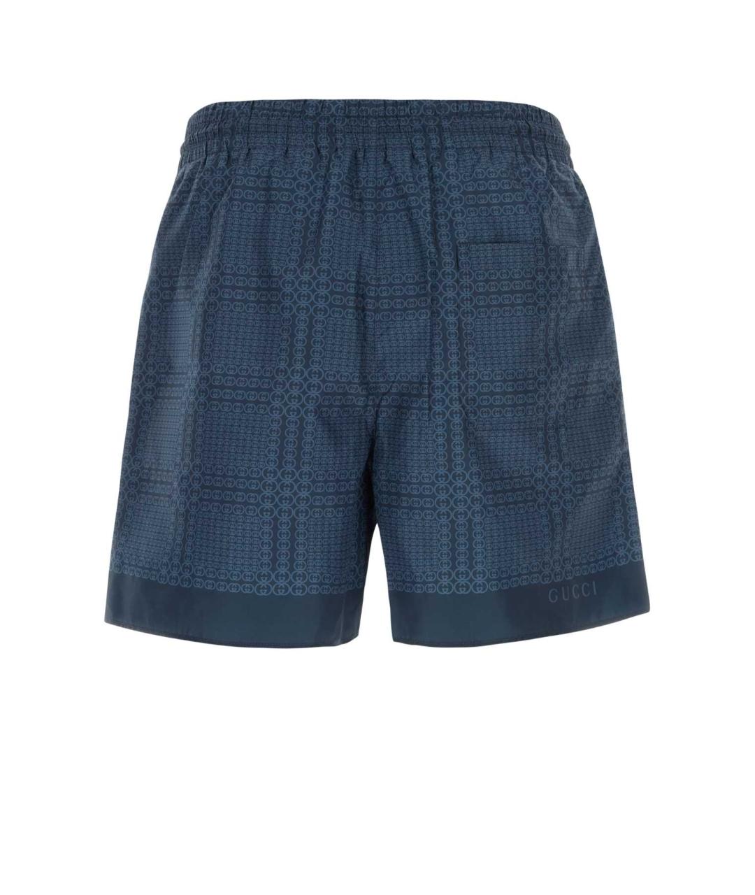 GUCCI Синие синтетические шорты, фото 2