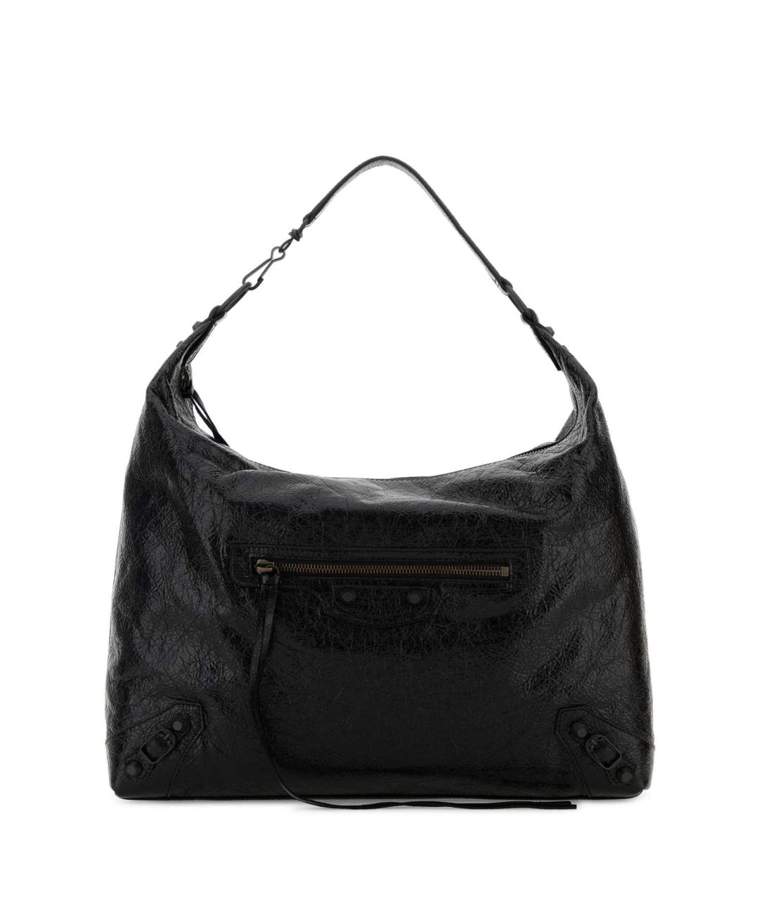 BALENCIAGA Черная кожаная сумка через плечо, фото 1
