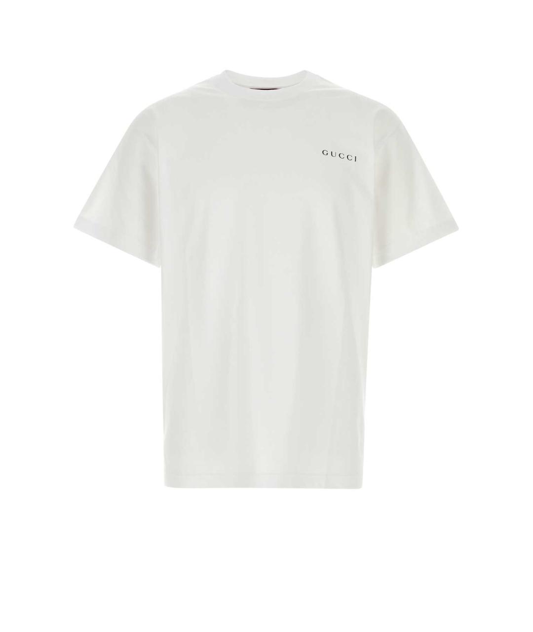 GUCCI Белая хлопковая футболка, фото 1
