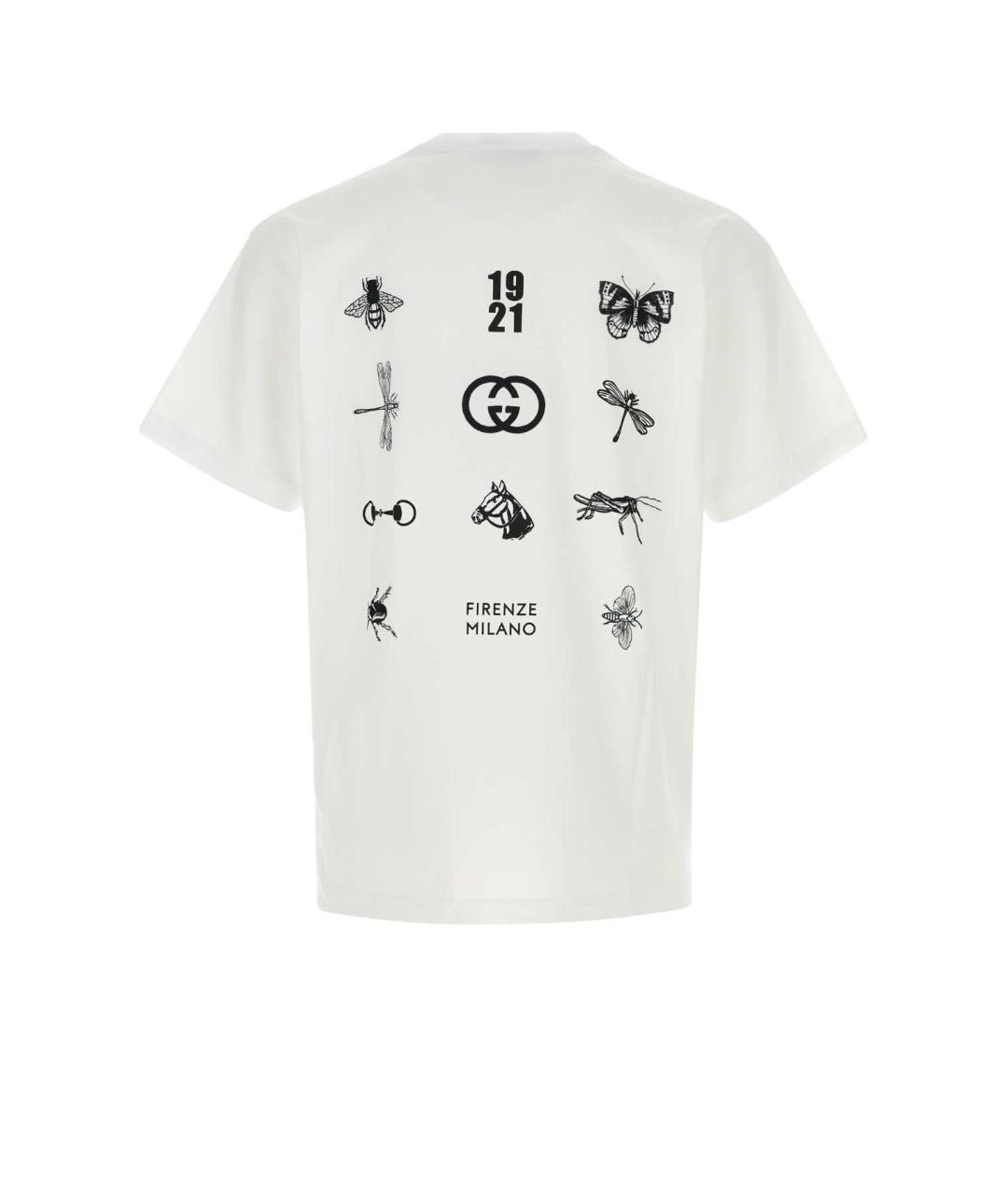 GUCCI Белая хлопковая футболка, фото 2