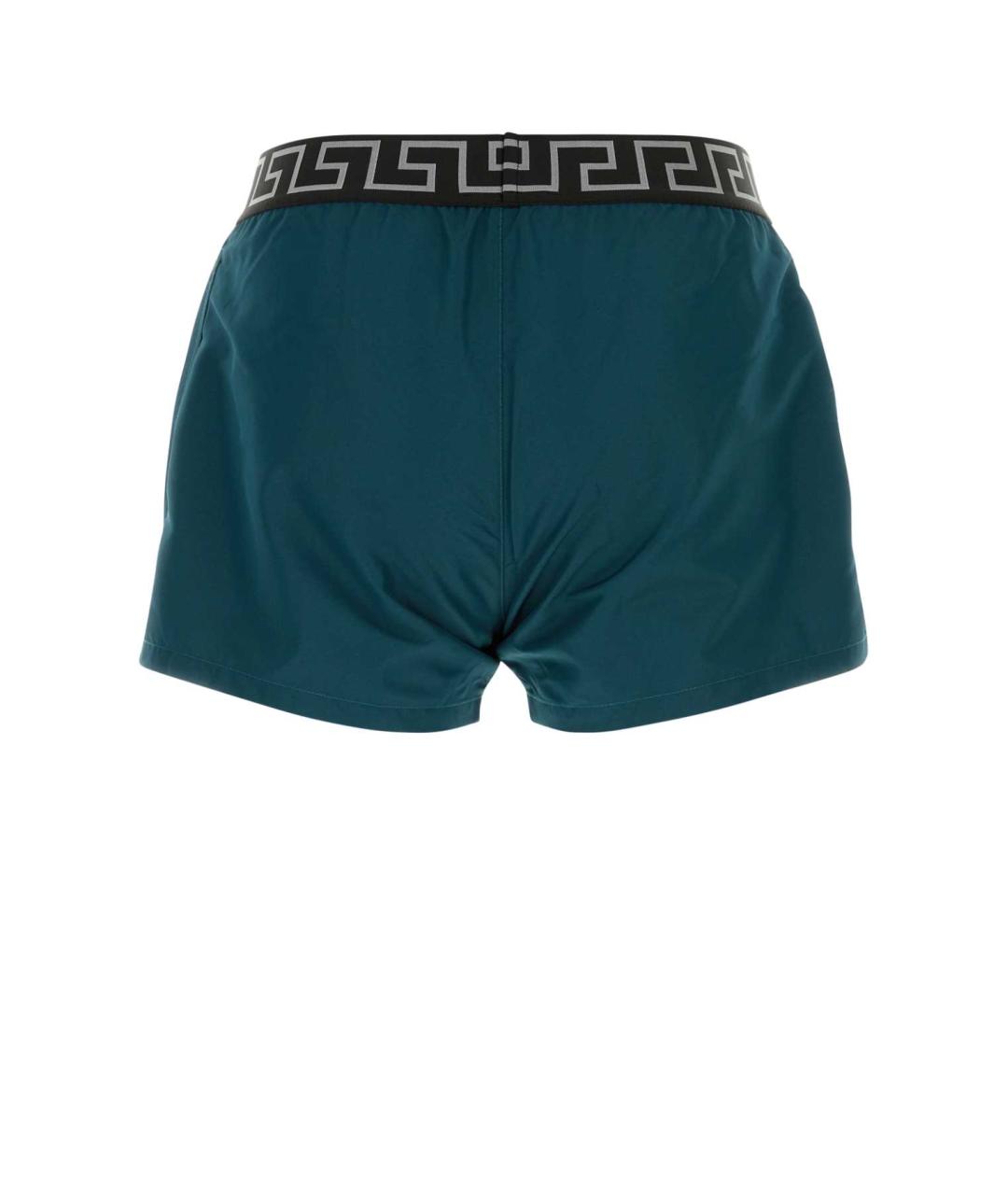 VERSACE Синие полиэстеровые шорты, фото 2