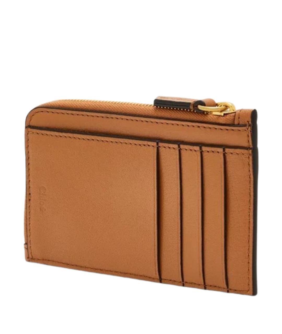 CHLOE Коричневый кожаный кардхолдер, фото 3