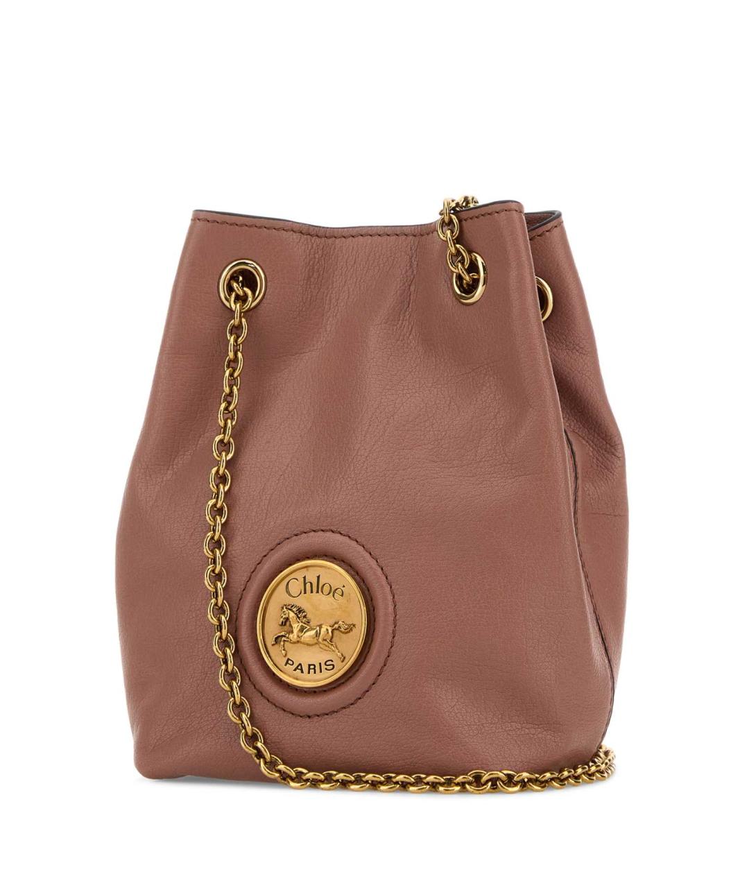 CHLOE Розовая кожаная сумка через плечо, фото 2
