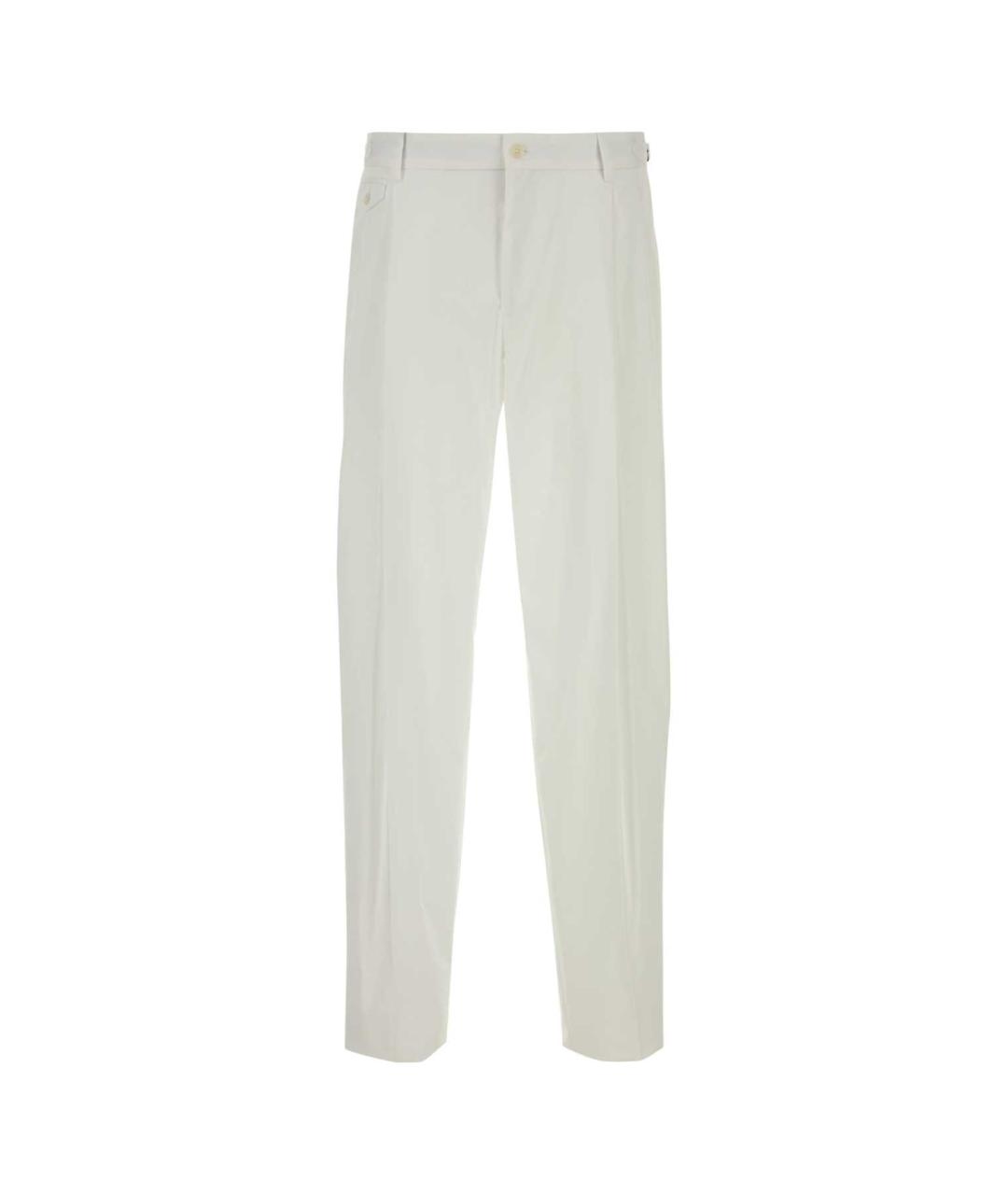 DOLCE&GABBANA Белые хлопковые повседневные брюки, фото 1