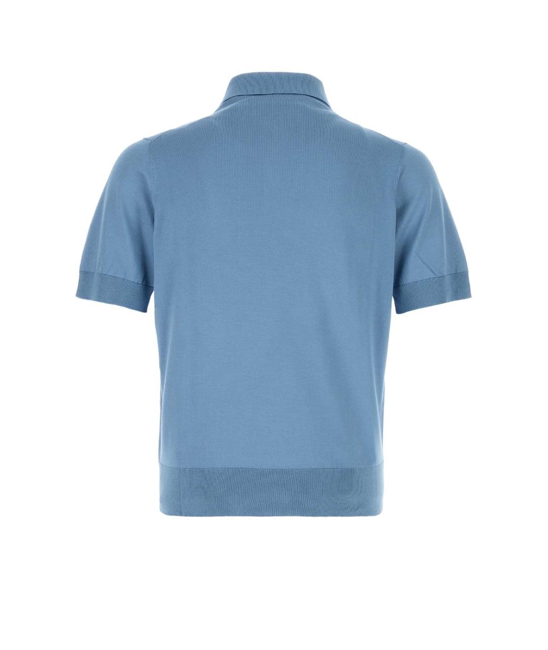 DOLCE&GABBANA Голубое поло с коротким рукавом, фото 2