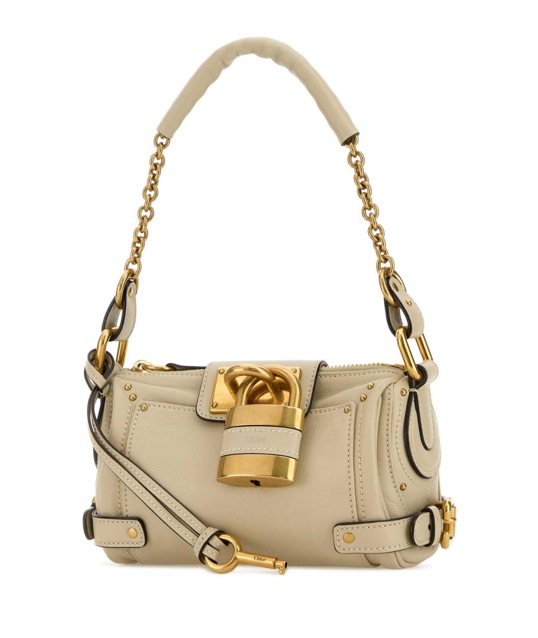 CHLOE Бежевая кожаная сумка через плечо, фото 2
