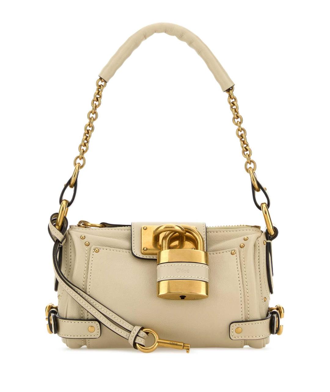 CHLOE Бежевая кожаная сумка через плечо, фото 1