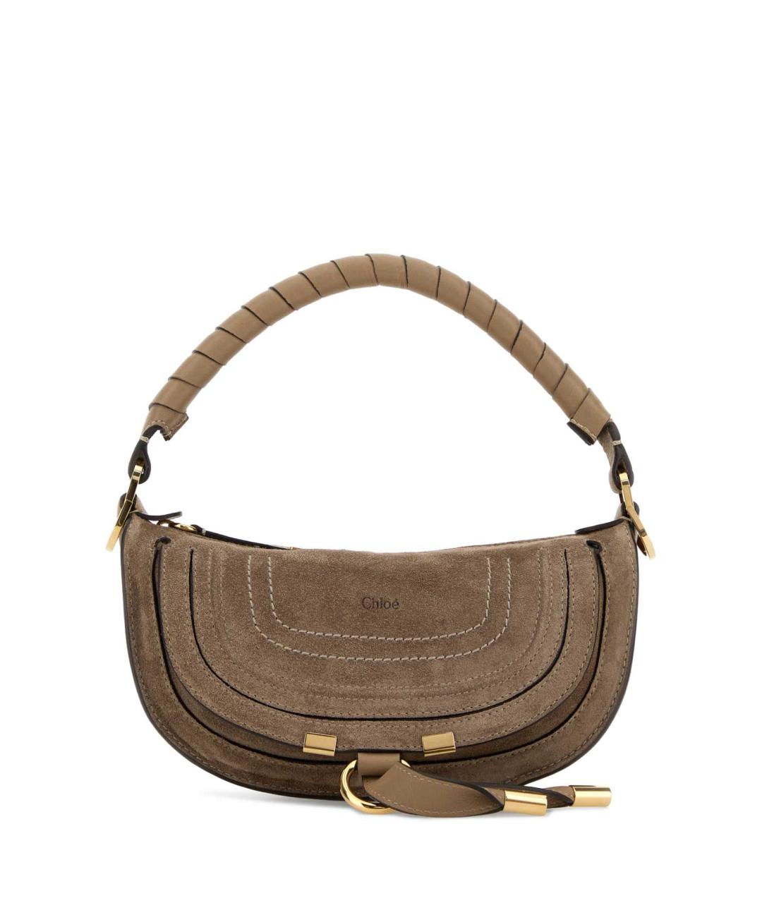 CHLOE Бежевая замшевая сумка через плечо, фото 1