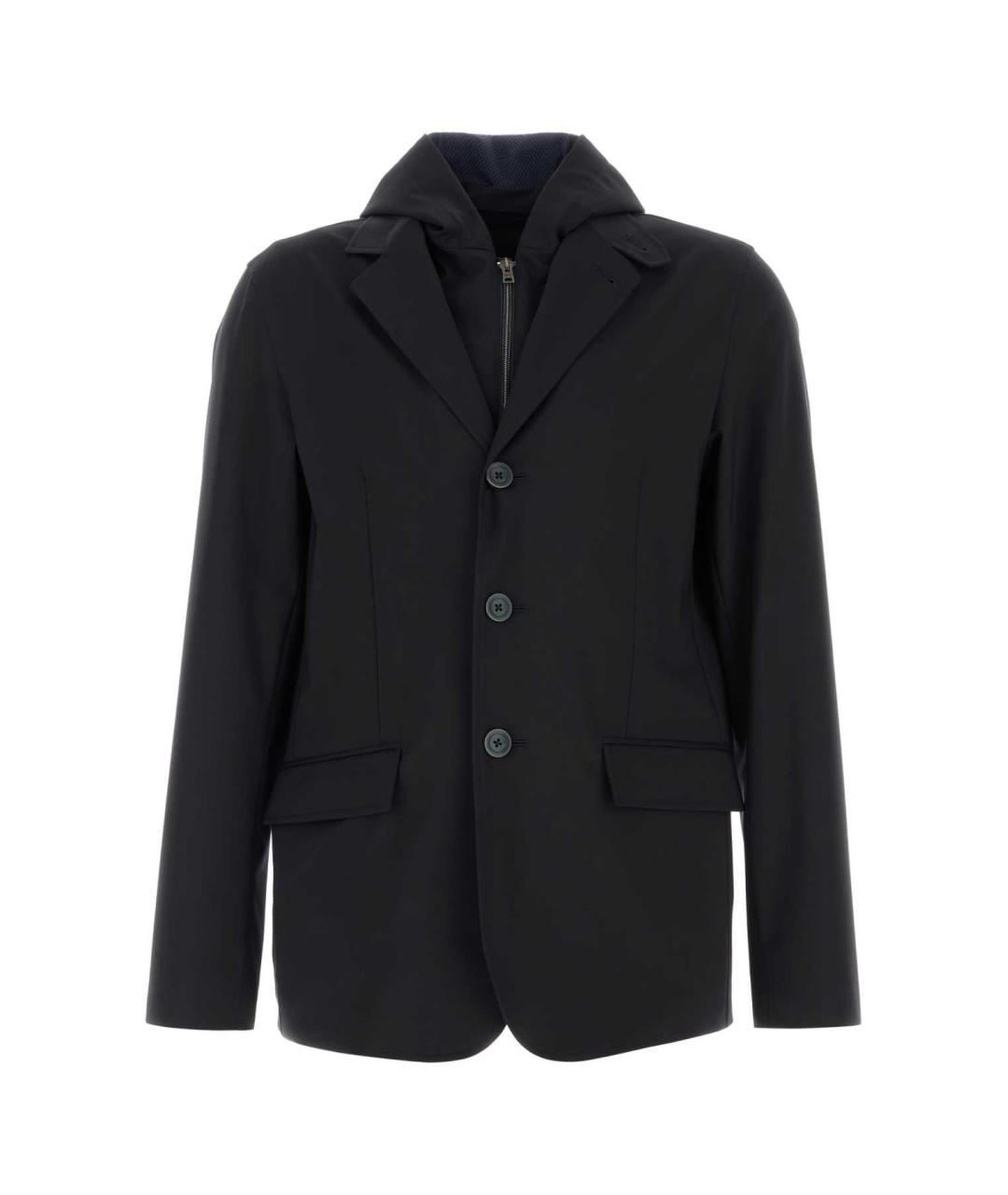 HERNO Черный полиэстеровый пиджак, фото 1