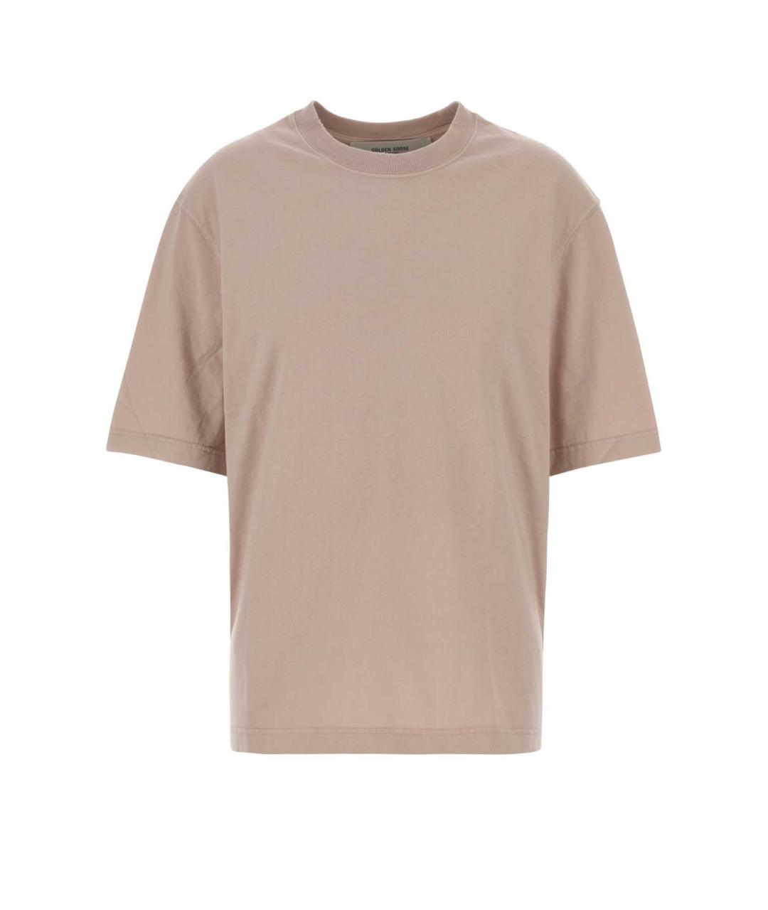 GOLDEN GOOSE DELUXE BRAND Розовая хлопковая футболка, фото 1