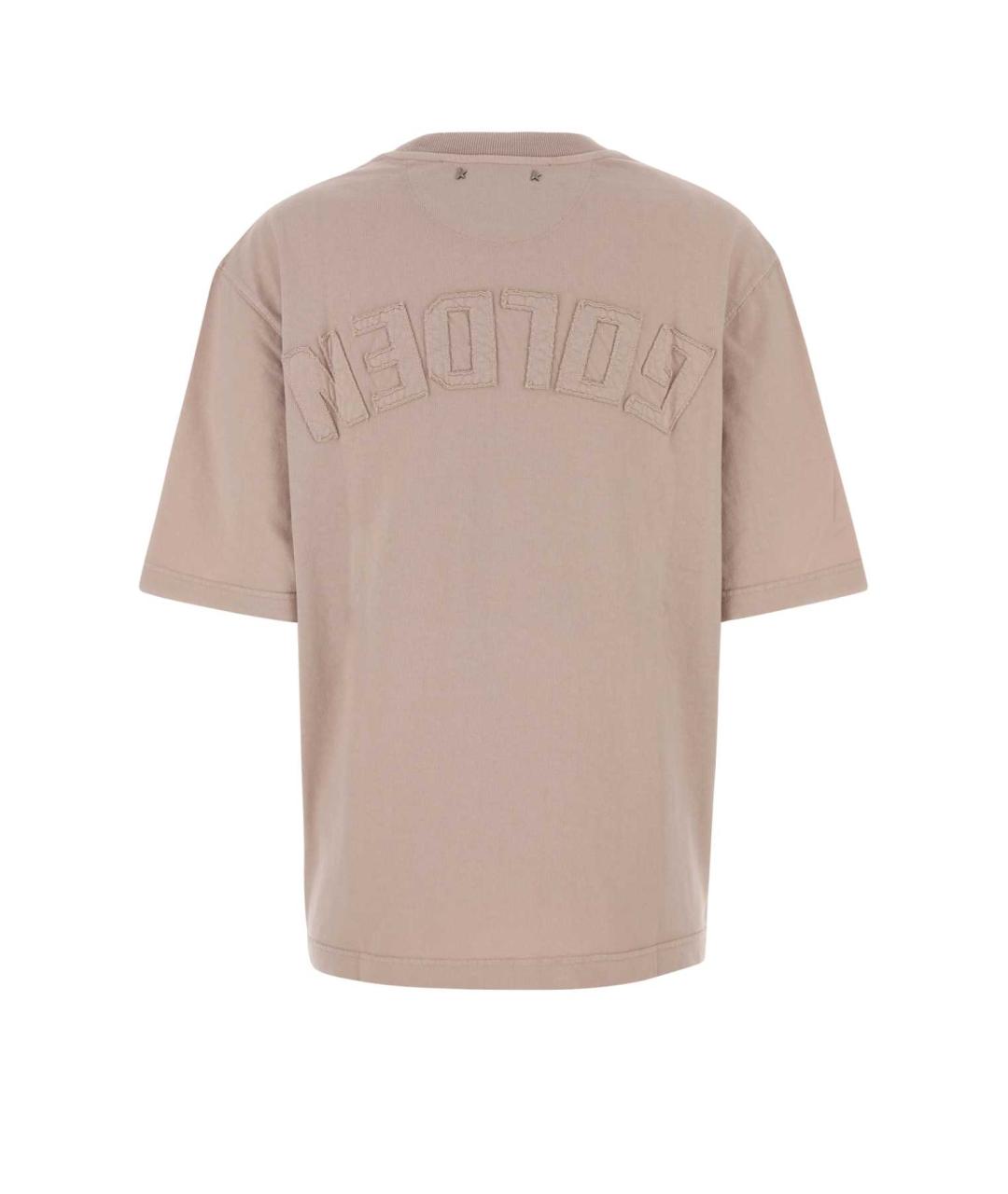 GOLDEN GOOSE DELUXE BRAND Розовая хлопковая футболка, фото 2