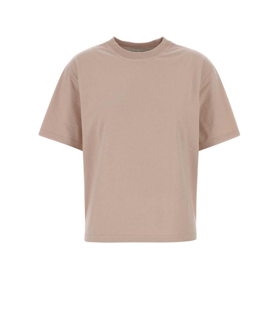 GOLDEN GOOSE DELUXE BRAND Бежевая хлопковая футболка, фото 1