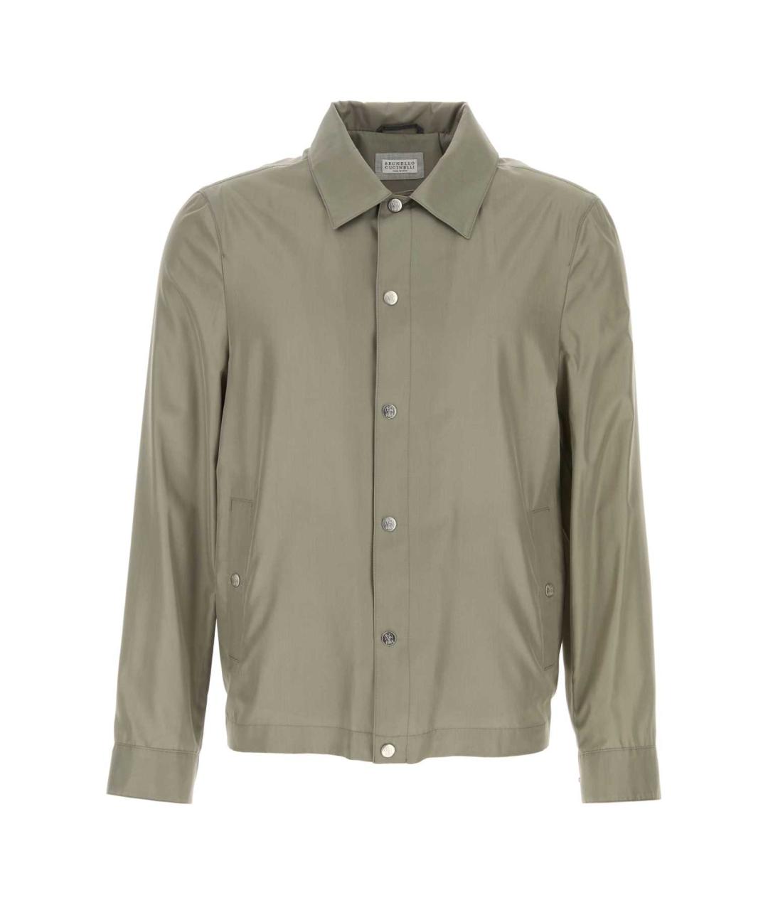 BRUNELLO CUCINELLI Серая шелковая куртка, фото 1