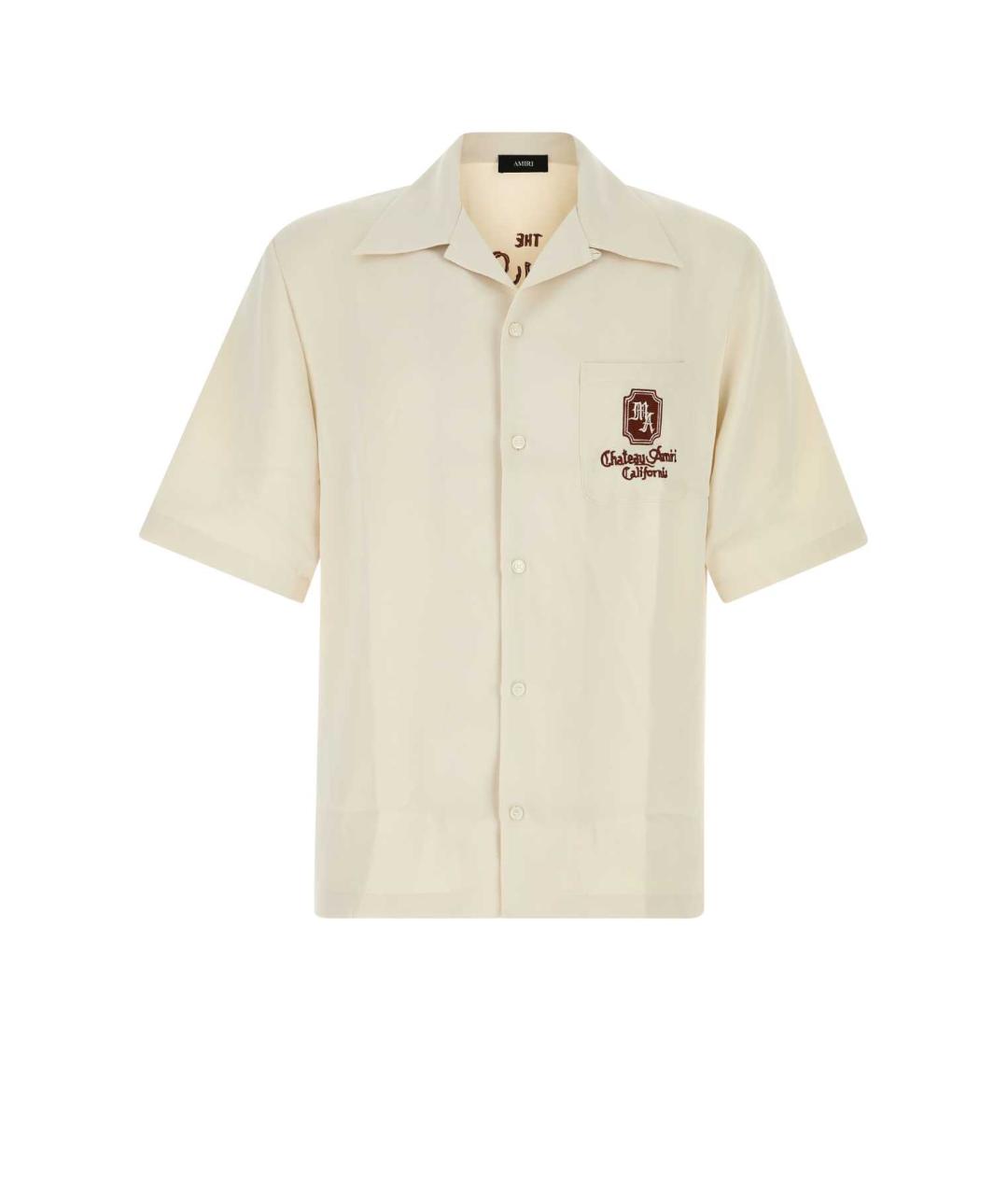 AMIRI Бежевая хлопко-полиэстеровая кэжуал рубашка, фото 1