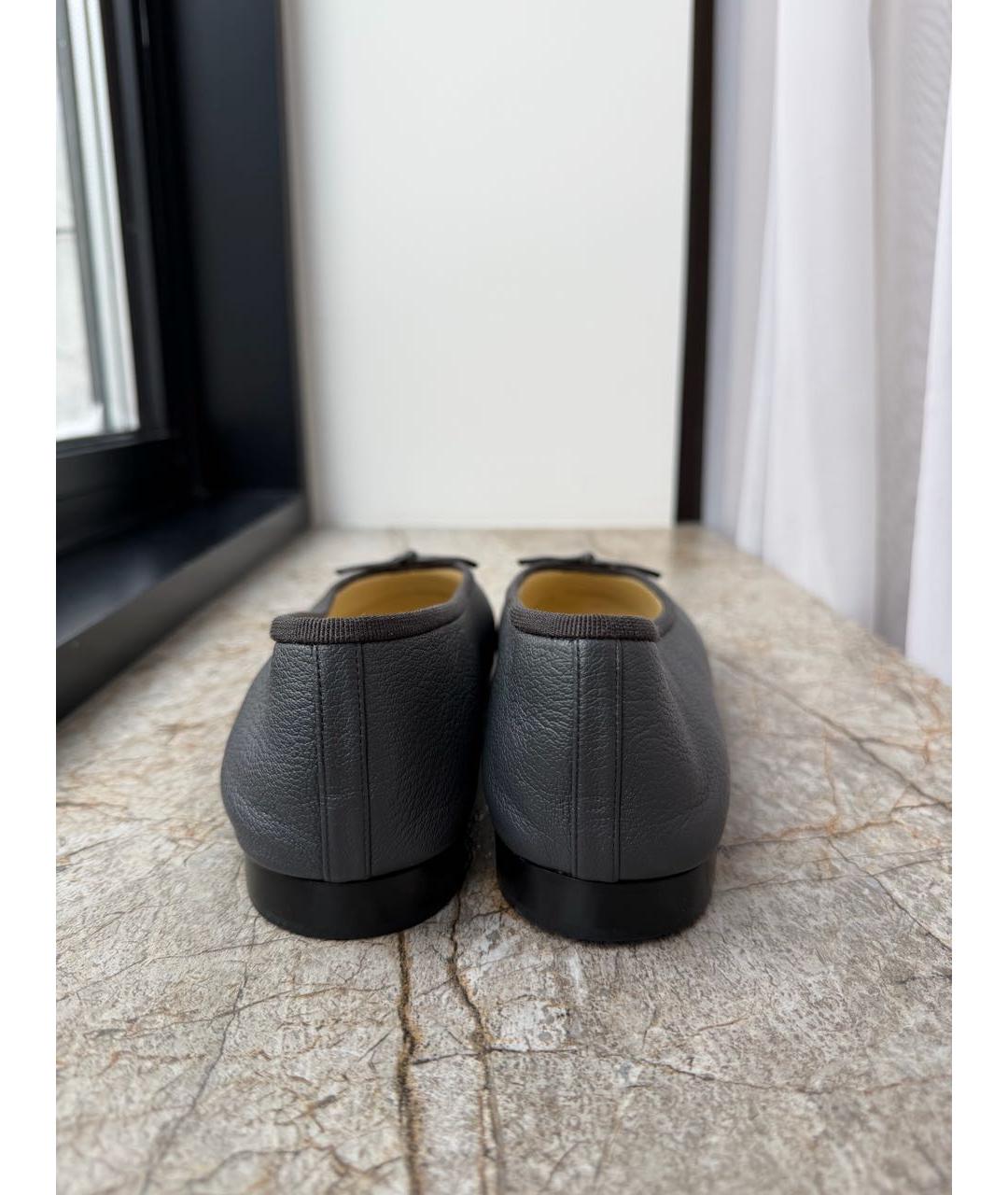 CHANEL Хаки кожаные балетки, фото 4