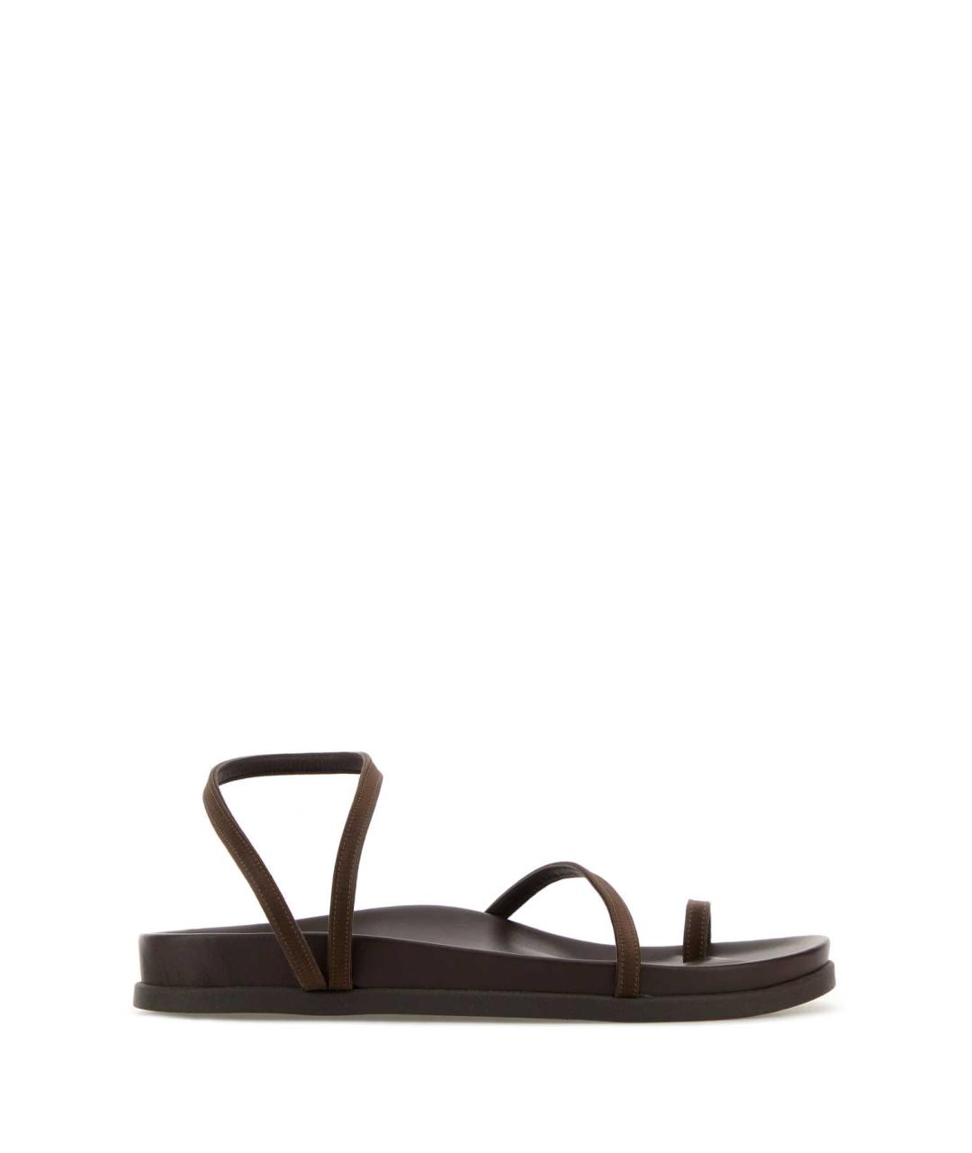 ANCIENT GREEK Коричневые кожаные босоножки, фото 1