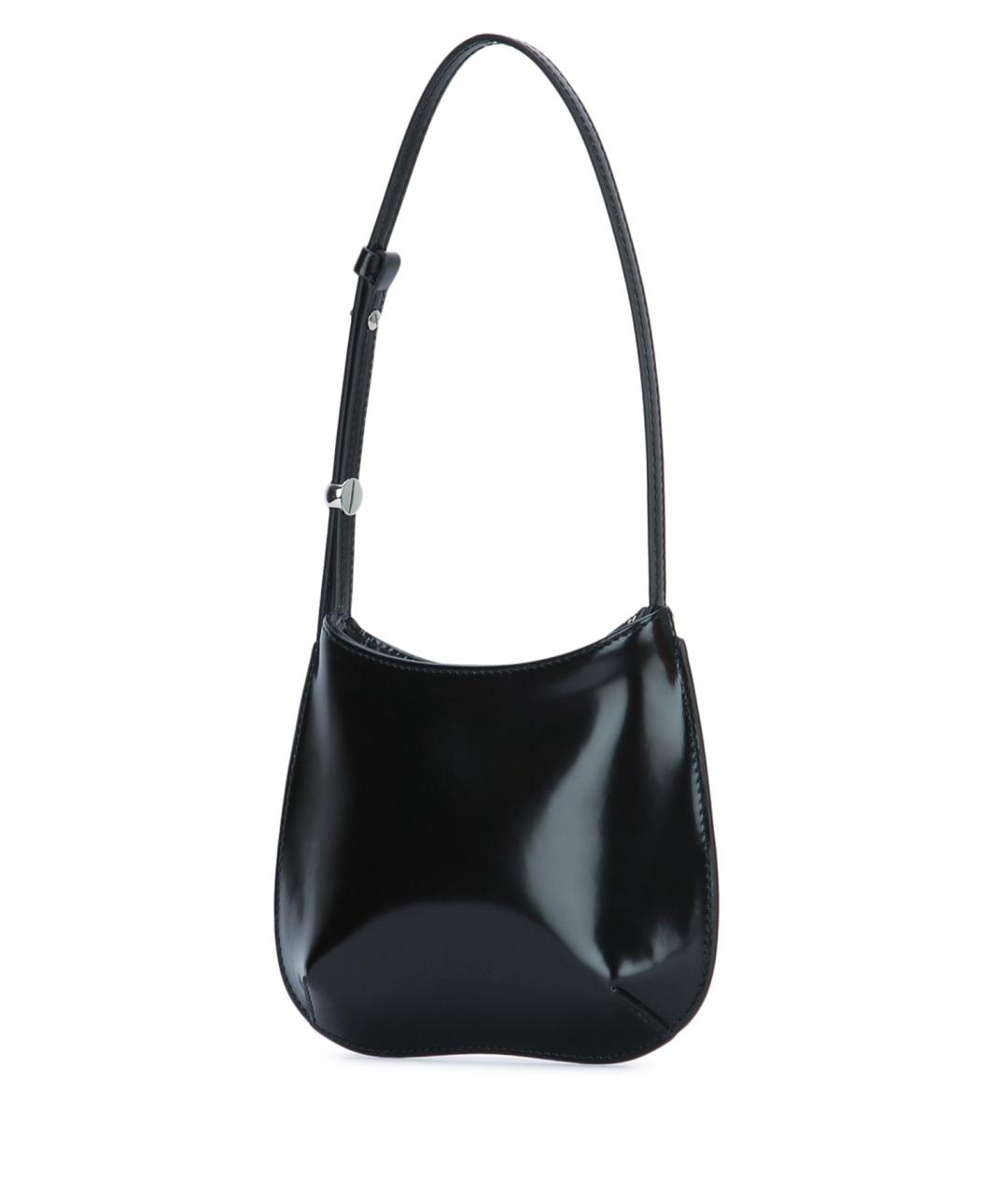 JACQUEMUS Черная кожаная сумка через плечо, фото 2