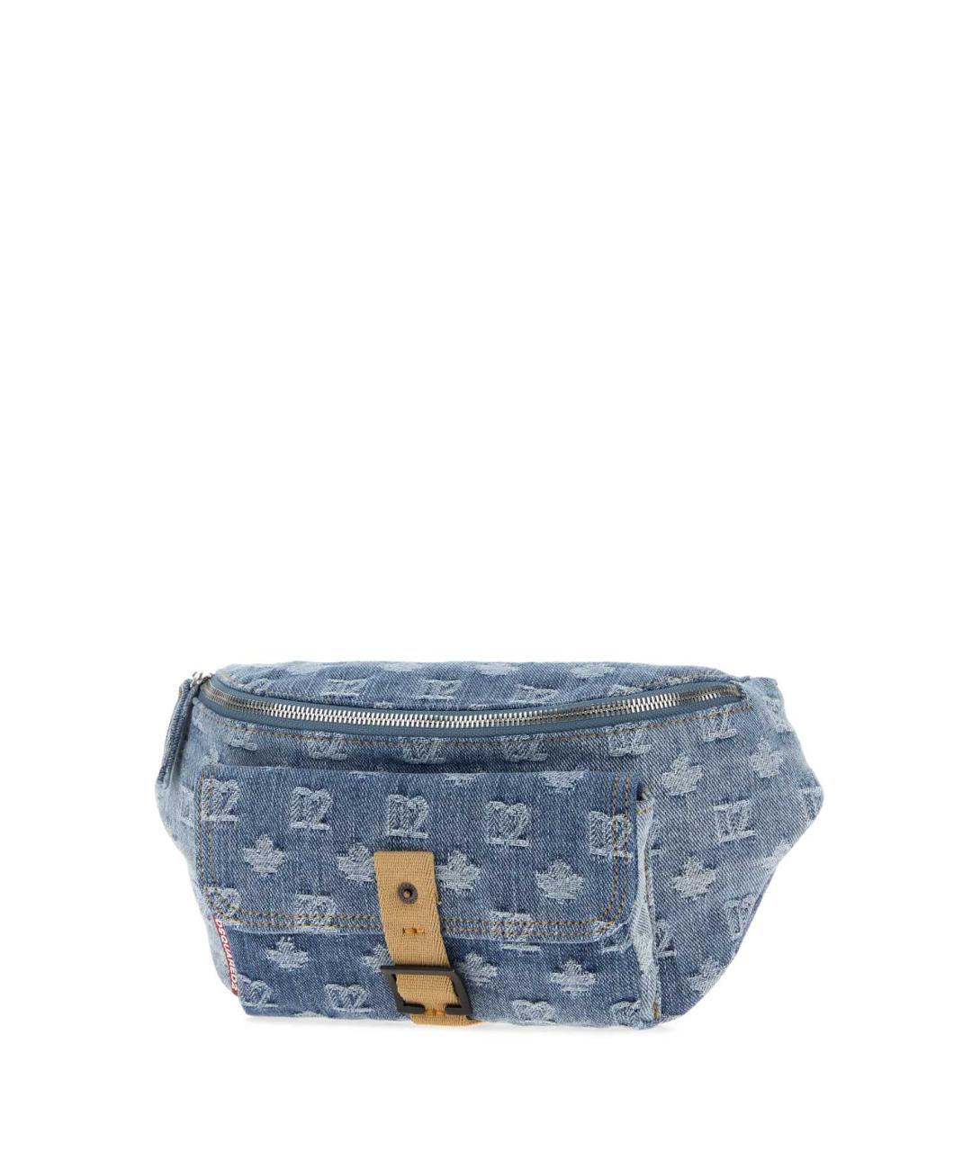 DSQUARED2 Синяя деним поясная сумка, фото 2