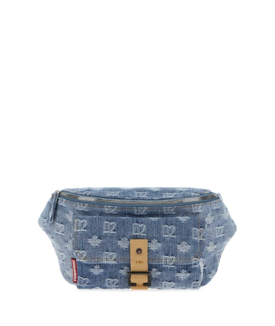 DSQUARED2 Синяя деним поясная сумка, фото 1