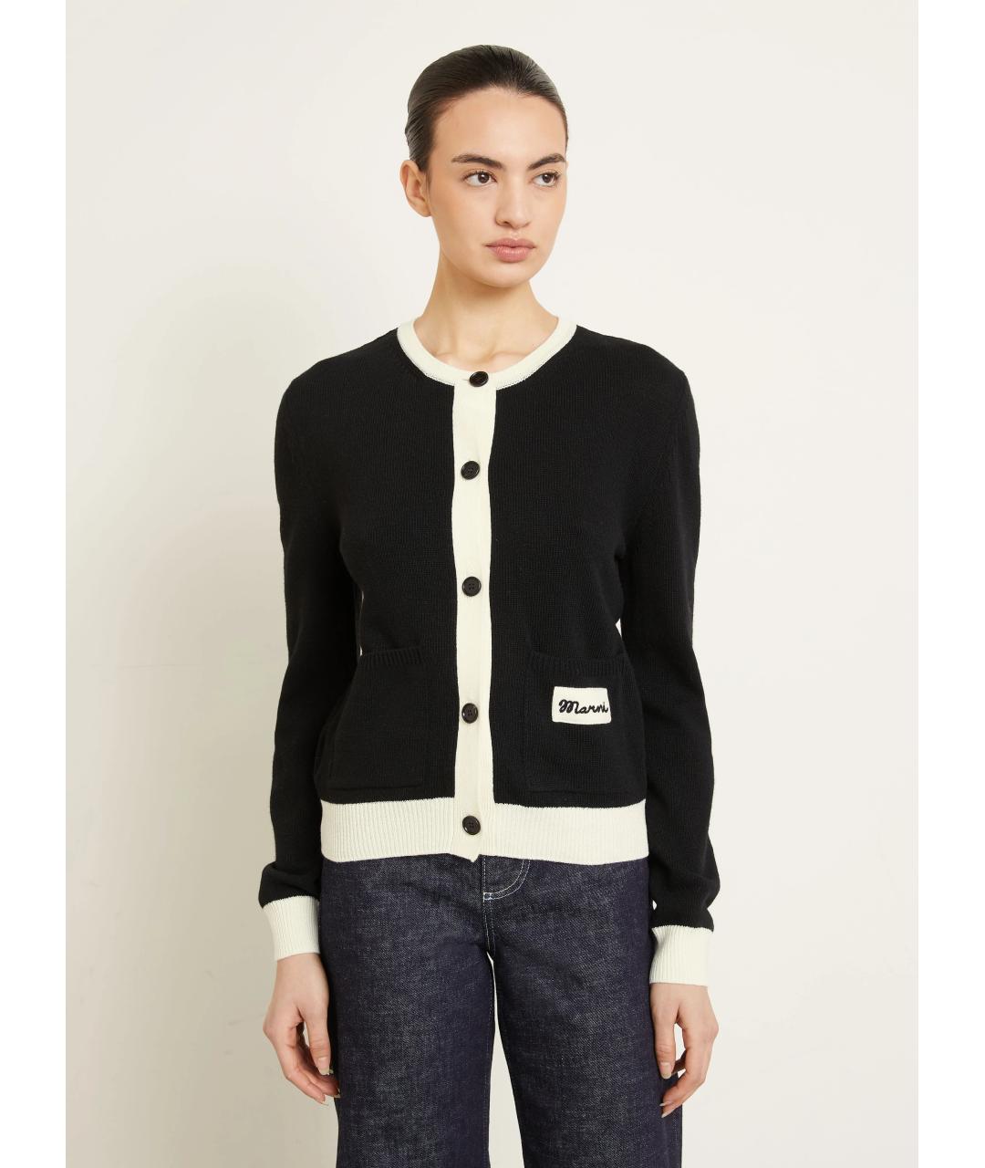 MARNI Черный шерстяной кардиган, фото 3
