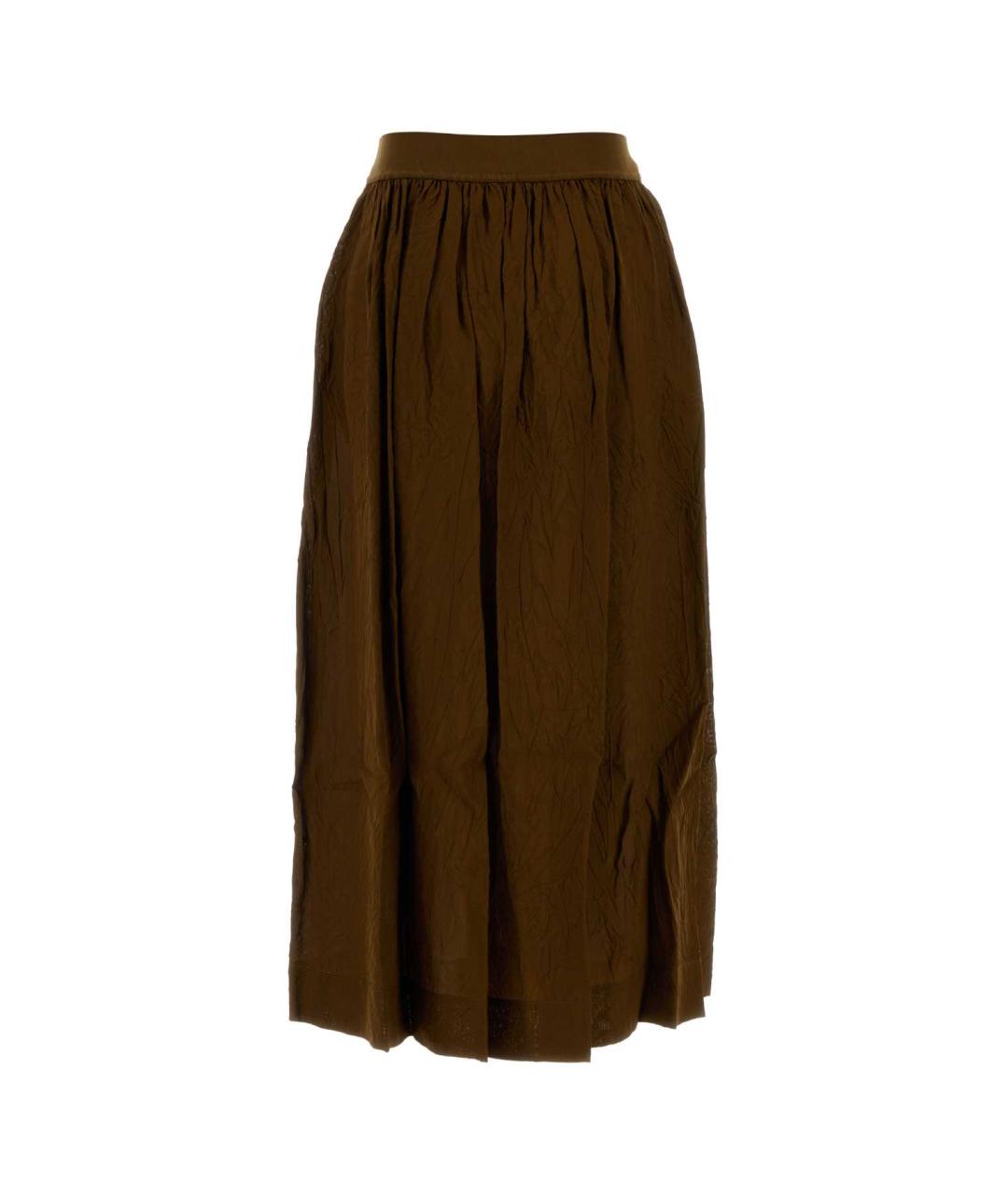 UMA WANG Коричневая вискозная юбка макси, фото 2