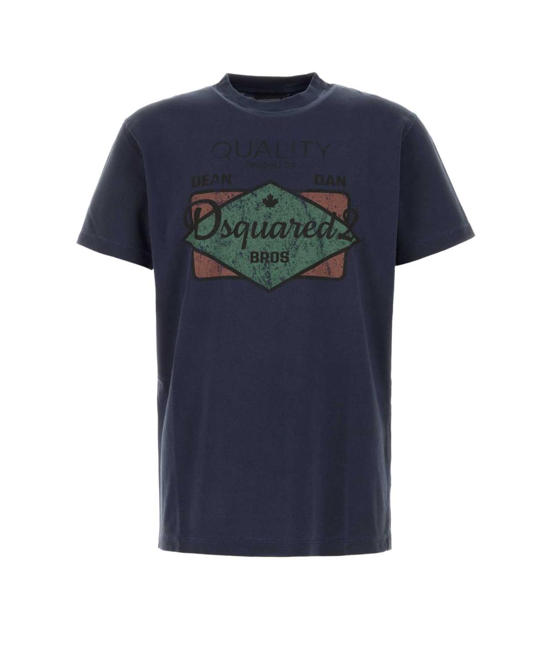 DSQUARED2 Синяя хлопковая футболка, фото 1