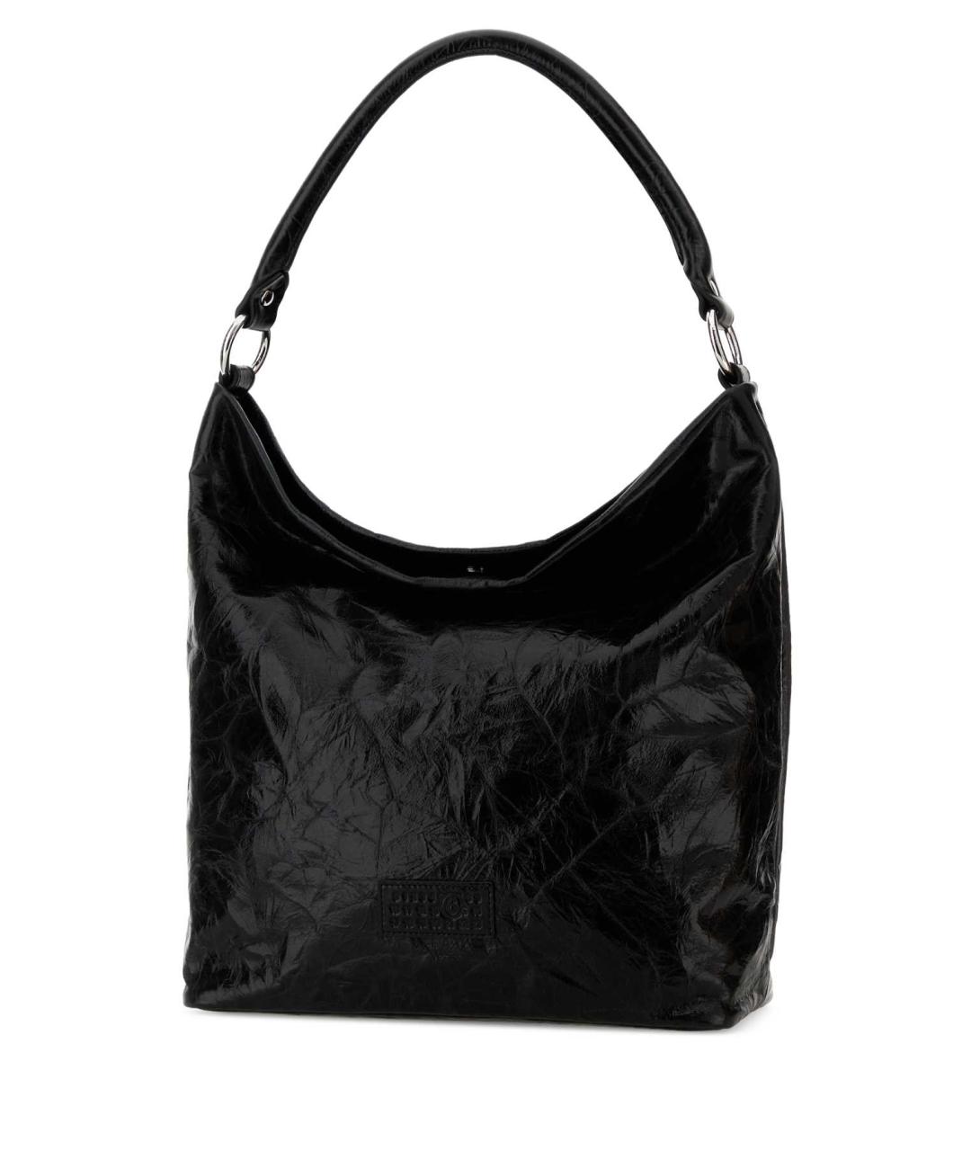 MM6 MAISON MARGIELA Черная кожаная сумка тоут, фото 2